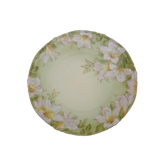 P.T. Germany Tirschenreuth Porcelain Hand Painted Lily Floral Plate - Picture 1 of 6